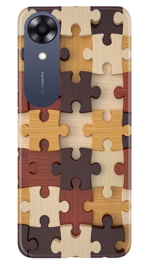 Puzzle Pattern Case for Oppo A17K (Design No. 186)