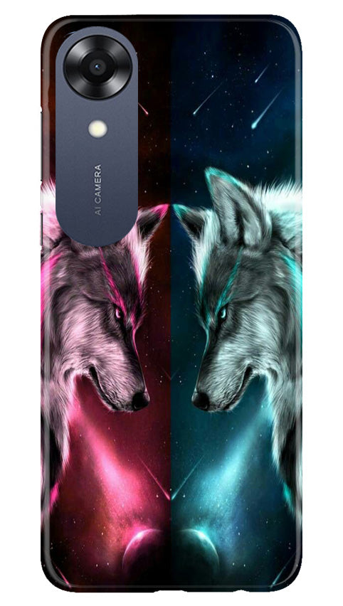 Wolf fight Case for Oppo A17K (Design No. 190)