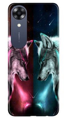 Wolf fight Mobile Back Case for Oppo A17K (Design - 190)