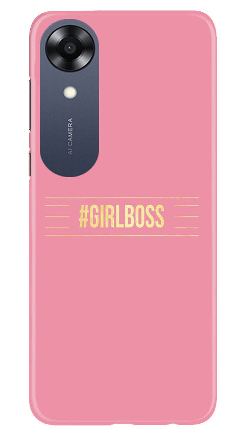 Girl Boss Pink Case for Oppo A17K (Design No. 232)
