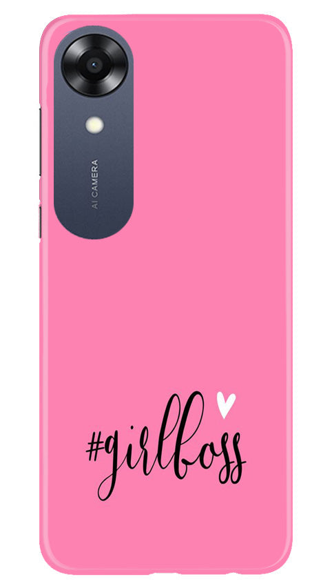 Girl Boss Pink Case for Oppo A17K (Design No. 238)