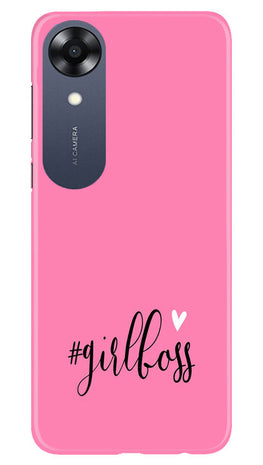 Girl Boss Pink Case for Oppo A17K (Design No. 238)