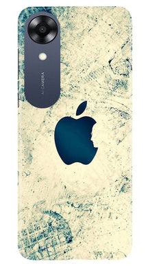 Apple Logo Mobile Back Case for Oppo A17K (Design - 251)