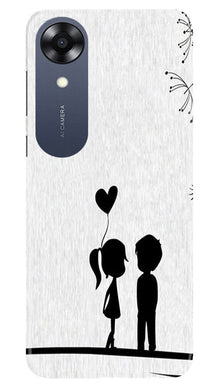 Cute Kid Couple Mobile Back Case for Oppo A17K (Design - 252)