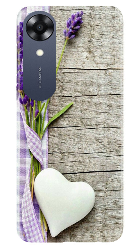 White Heart Case for Oppo A17K (Design No. 260)