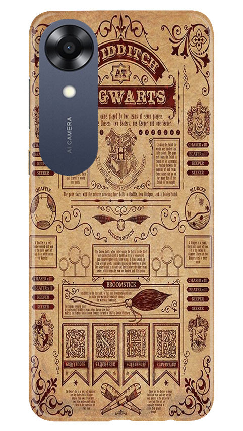 Hogwarts Mobile Back Case for Oppo A17K (Design - 266)