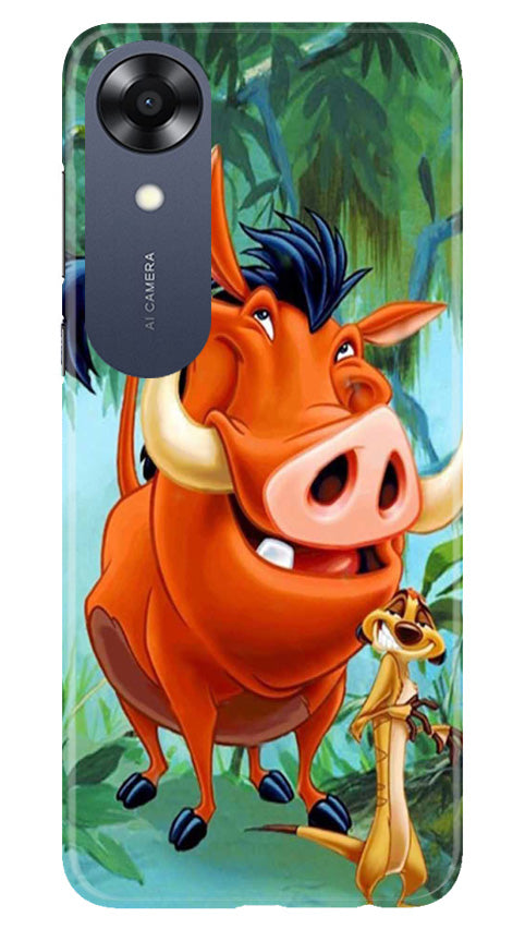 Timon and Pumbaa Mobile Back Case for Oppo A17K (Design - 267)