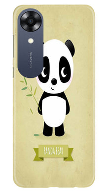 Panda Bear Mobile Back Case for Oppo A17K (Design - 279)