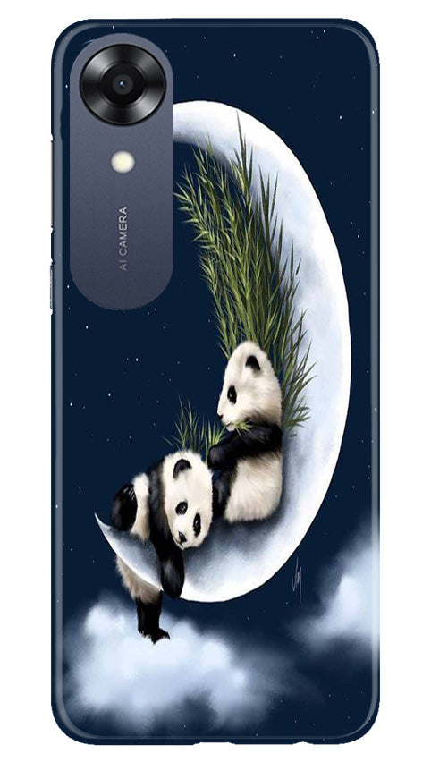 Panda Moon Mobile Back Case for Oppo A17K (Design - 280)
