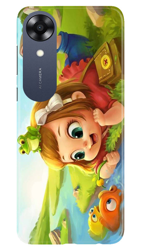 Baby Girl Mobile Back Case for Oppo A17K (Design - 301)