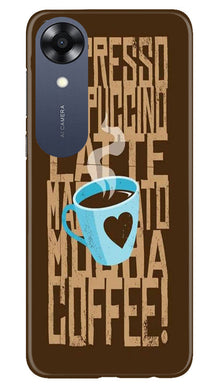 Love Coffee Mobile Back Case for Oppo A17K (Design - 311)