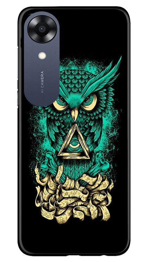 Owl Mobile Back Case for Oppo A17K (Design - 317)