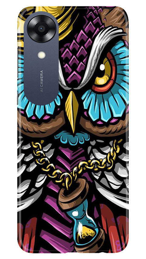 Owl Mobile Back Case for Oppo A17K (Design - 318)