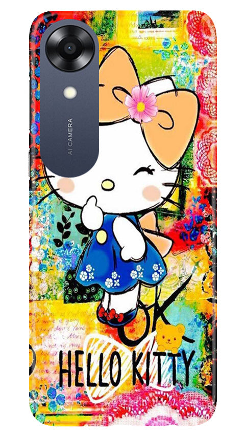 Hello Kitty Mobile Back Case for Oppo A17K (Design - 321)