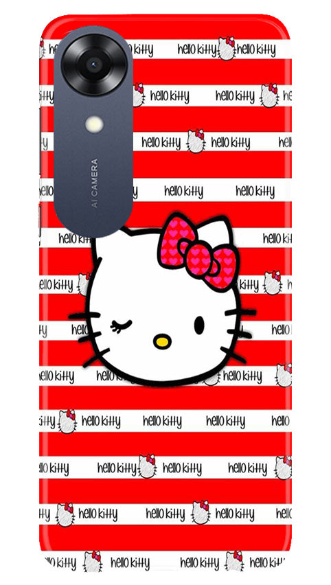 Hello Kitty Mobile Back Case for Oppo A17K (Design - 323)
