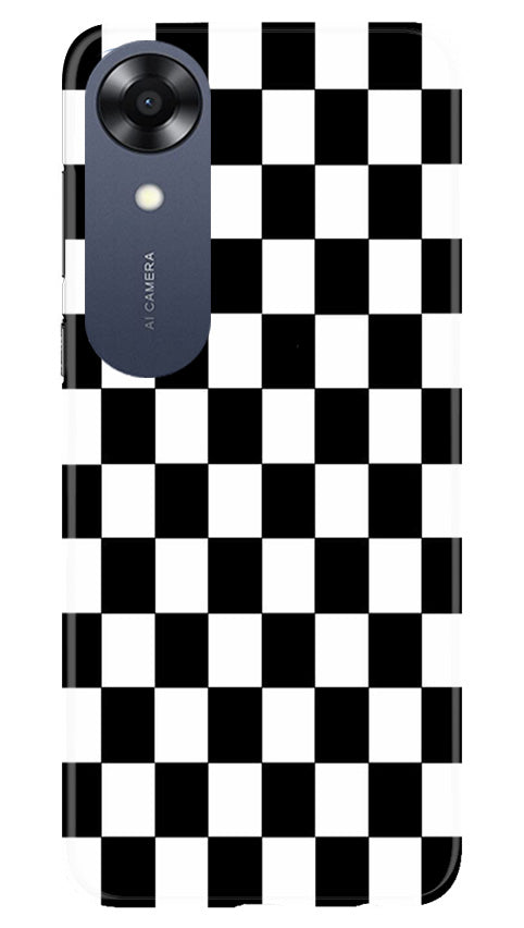 Black White Boxes Mobile Back Case for Oppo A17K (Design - 331)