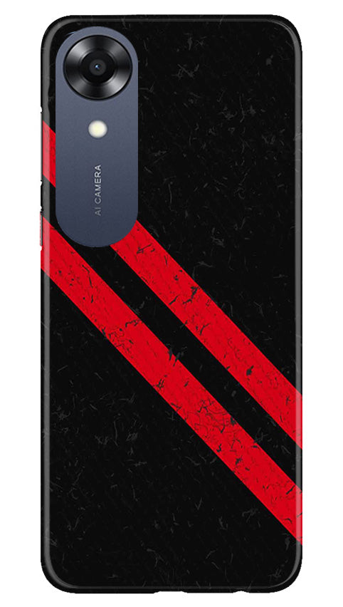 Black Red Pattern Mobile Back Case for Oppo A17K (Design - 332)