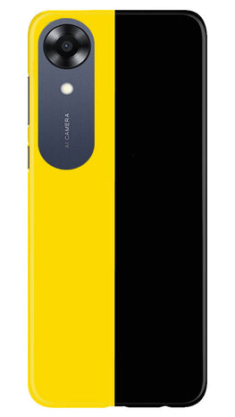 Black Yellow Pattern Mobile Back Case for Oppo A17K (Design - 354)
