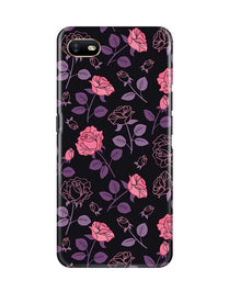 Rose Black Background Mobile Back Case for Oppo A1K (Design - 27)