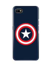 Captain America Mobile Back Case for Oppo A1K (Design - 42)