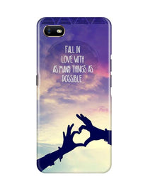 Fall in love Mobile Back Case for Oppo A1K (Design - 50)