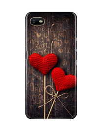 Red Hearts Mobile Back Case for Oppo A1K (Design - 80)