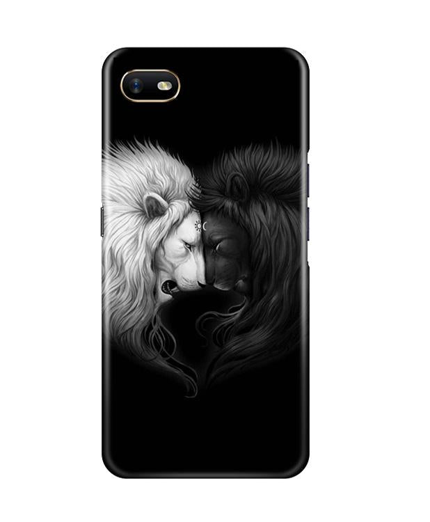Dark White Lion Case for Oppo A1K(Design - 140)