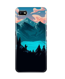 Mountains Mobile Back Case for Oppo A1K (Design - 186)
