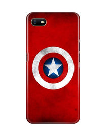 Captain America Shield Mobile Back Case for Oppo A1K (Design - 250)