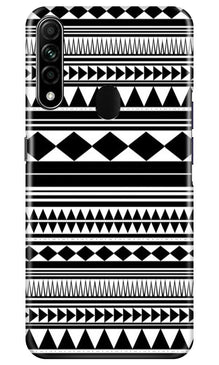 Black white Pattern Mobile Back Case for Oppo A31 (Design - 5)