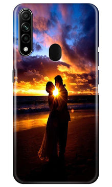 Couple Sea shore Mobile Back Case for Oppo A31 (Design - 13)