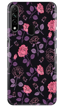 Rose Black Background Mobile Back Case for Oppo A31 (Design - 27)
