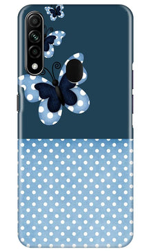 White dots Butterfly Mobile Back Case for Oppo A31 (Design - 31)