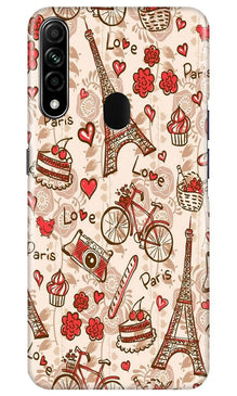 Love Paris Mobile Back Case for Oppo A31  (Design - 103)