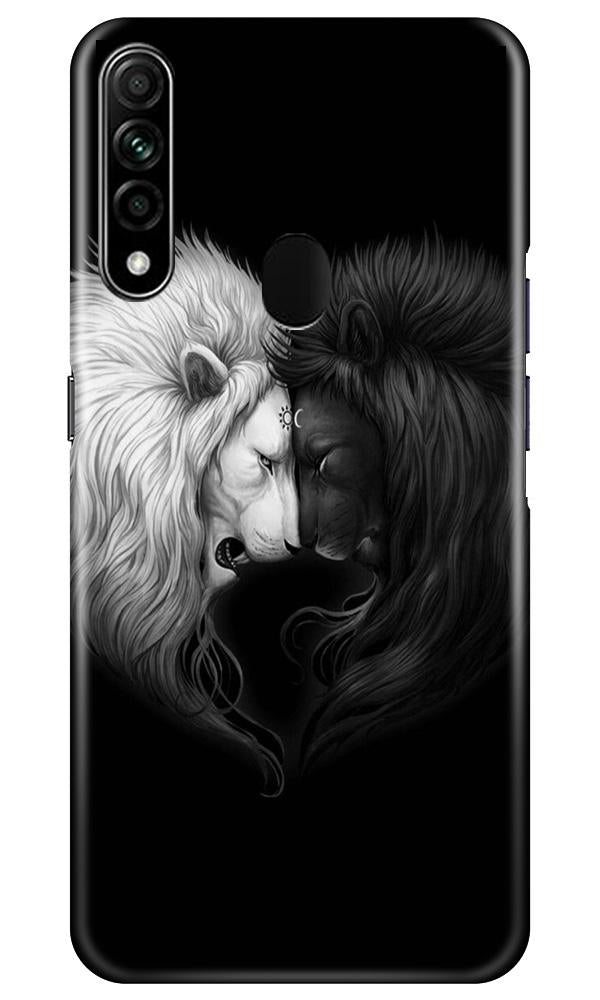 Dark White Lion Case for Oppo A31(Design - 140)