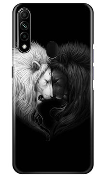 Dark White Lion Mobile Back Case for Oppo A31  (Design - 140)