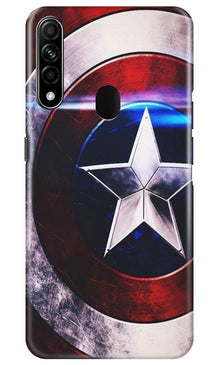 Captain America Shield Mobile Back Case for Oppo A31 (Design - 250)