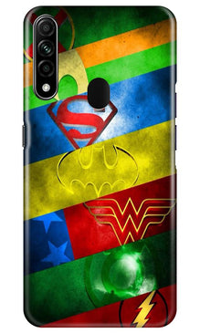 Superheros Logo Mobile Back Case for Oppo A31 (Design - 251)