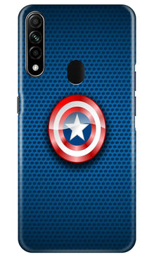 Captain America Shield Mobile Back Case for Oppo A31 (Design - 253)
