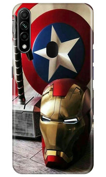 Ironman Captain America Mobile Back Case for Oppo A31 (Design - 254)
