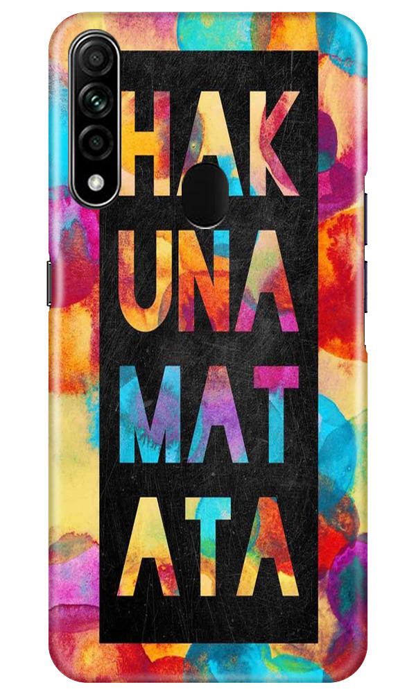 Hakuna Matata Mobile Back Case for Oppo A31 (Design - 323)