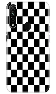 Black White Boxes Mobile Back Case for Oppo A31 (Design - 372)