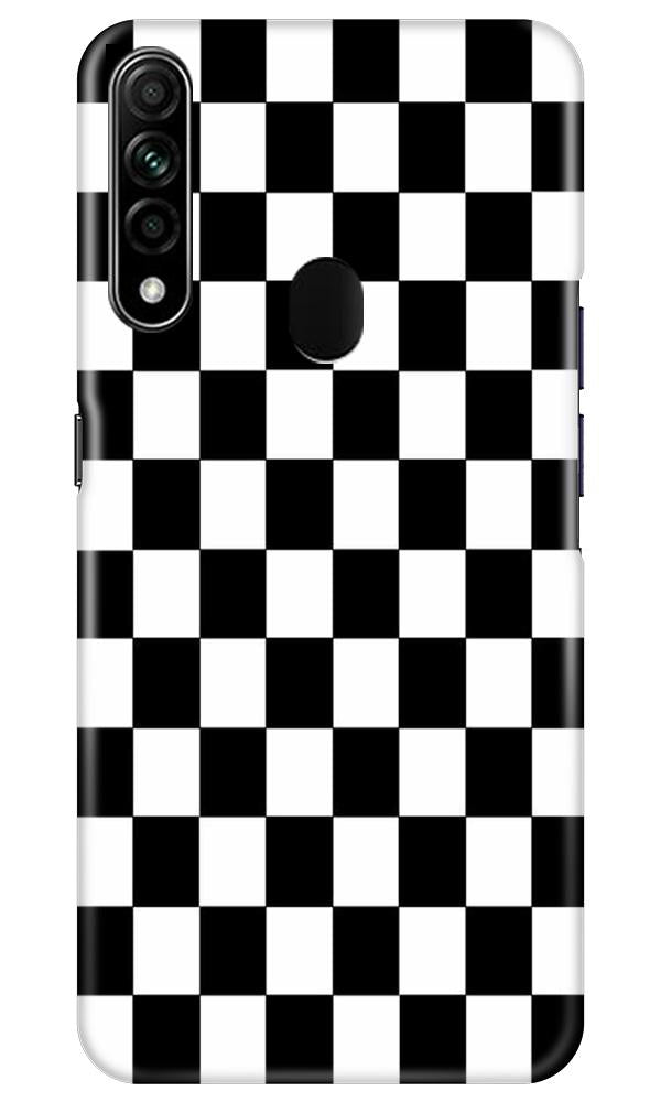 Black White Boxes Mobile Back Case for Oppo A31 (Design - 372)