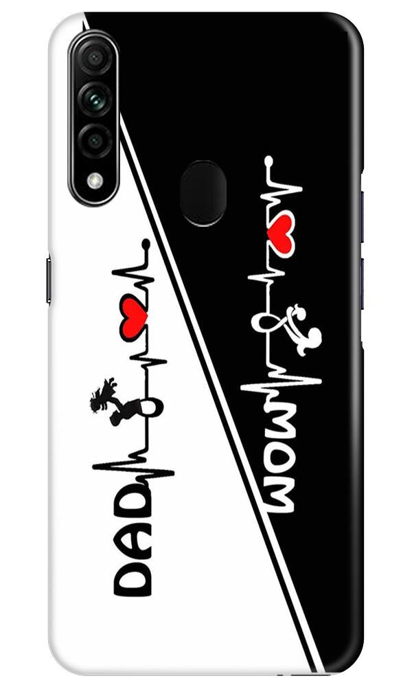 Love Mom Dad Mobile Back Case for Oppo A31 (Design - 385)
