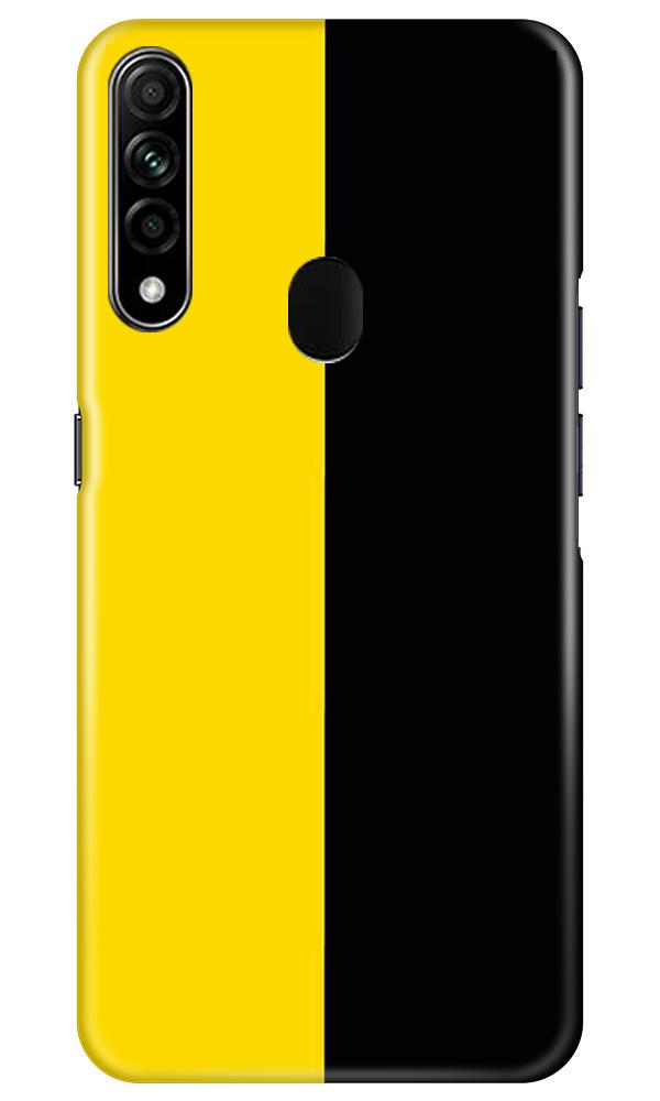 Black Yellow Pattern Mobile Back Case for Oppo A31 (Design - 397)
