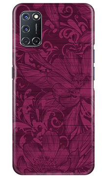 Purple Backround Mobile Back Case for Oppo A52 (Design - 22)