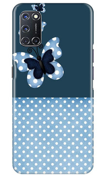 White dots Butterfly Mobile Back Case for Oppo A72 (Design - 31)