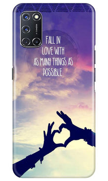 Fall in love Mobile Back Case for Oppo A52 (Design - 50)