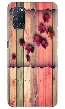 Wooden look2 Mobile Back Case for Oppo A52 (Design - 56)