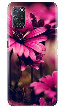 Purple Daisy Mobile Back Case for Oppo A52 (Design - 65)